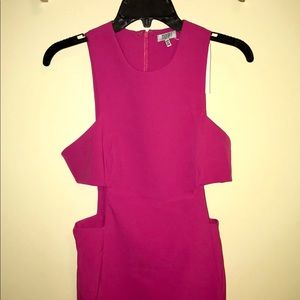 hot pink Tobi cut out dress